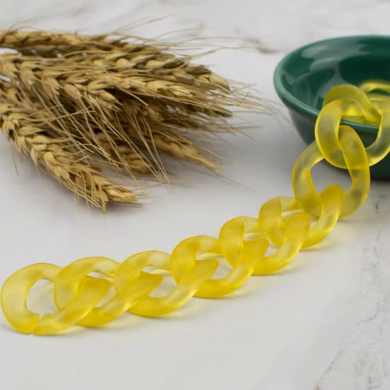 Accessori per manici per borse con maglie a catena trasparenti in acrilico fai-da-te Collana con leopardo grosso trasparente Arcobaleno multicolore Piccola catena per mascheratura
